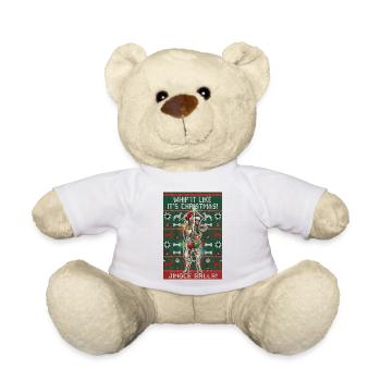 Whip'It Like It's Christmas BACK - Teddy Bear - white - Front