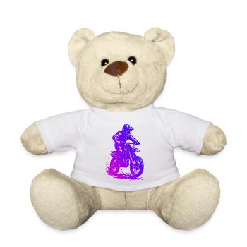 Vintage Motocross Design for Motocross - Teddy Bear - white - Front
