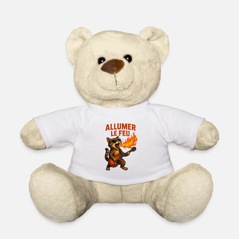 Entzünde das Feuer Katzenstein - Teddy - Weiß