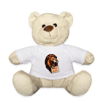 Löwenkraft Poster Slogan - Teddy Bear - white - Front