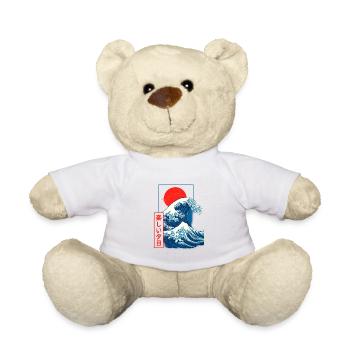 Vague Japonaise Soleil Rouge - Nounours - blanc - Devant