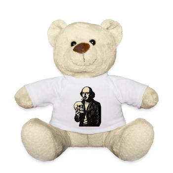 William Shakespeare mit Schädelporträt - Teddy - Weiß - Vorne
