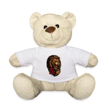 Lion with lettering Men Without Bats - Teddy Bear - white - Front