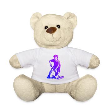 Floorball style for every occasion - Teddy Bear - white - Front