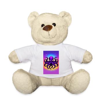 Pieuvre cosmique violette - Nounours - blanc - Devant
