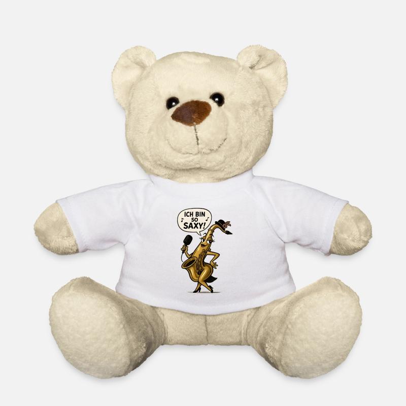 Ich bin so Saxy – Saxophon Diva - Teddy - Weiß