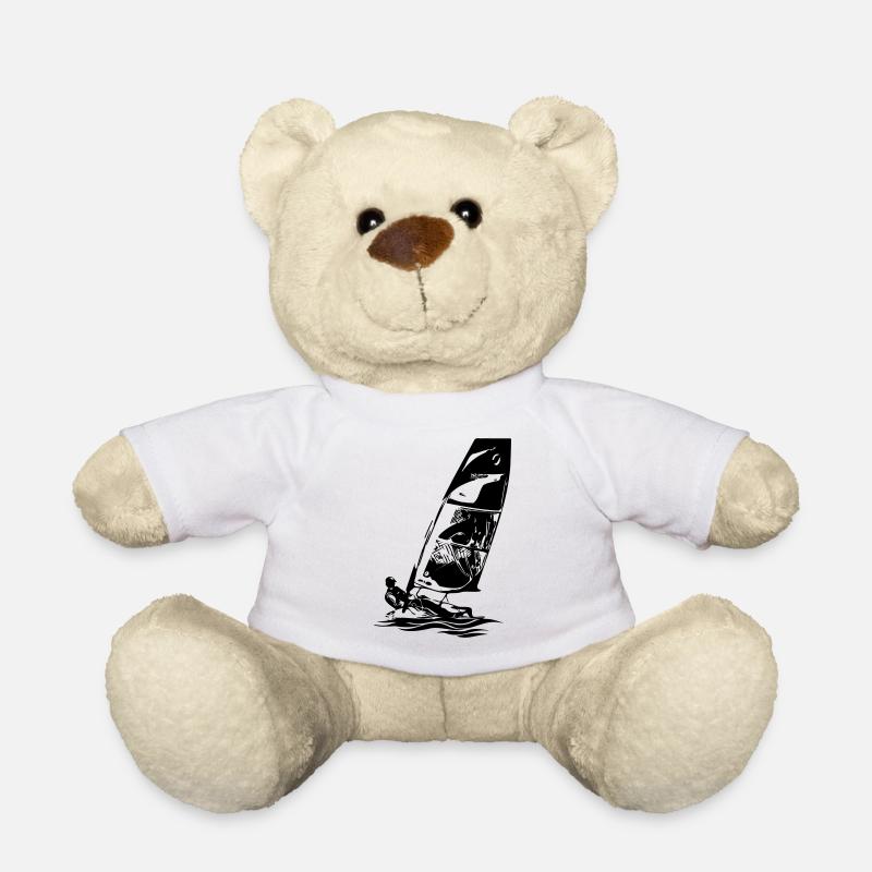 Skiff ouvert Dériveur à voile Régate de voiliers Enfants - Nounours - blanc