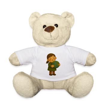 Little environmentalist with globe - Teddy Bear - white - Front