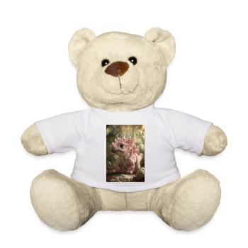 Stégosaure rose dans la Forêt des Braises - Nounours - blanc - Devant