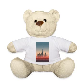 Dubai Skyline in Pastellfarben - Teddy - Weiß - Vorne