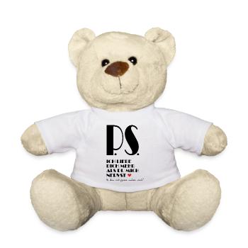 I love you more than you annoy me - Teddy Bear - white - Front