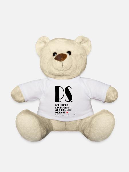 Je t’aime plus que tu ne m’agaces - Nounours - blanc