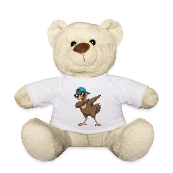 Cool Dabbing Emu Sunglasses Cartoon Art - Teddy Bear - white - Front
