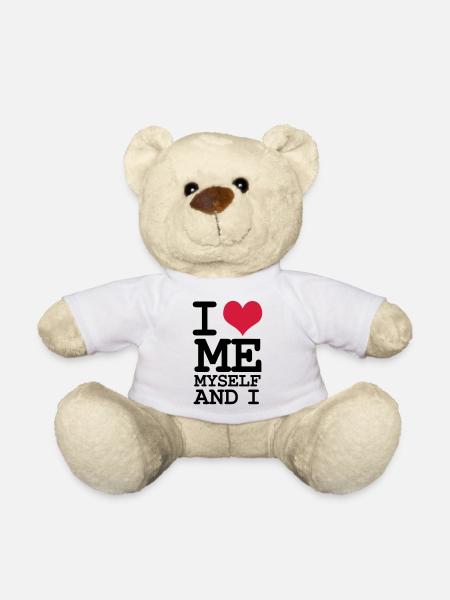 Ich liebe mich selbst und ich – Humor - Teddy - Weiß