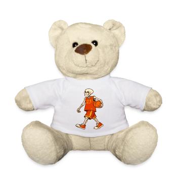 Skeleton Hoops en maillot orange - Nounours - blanc - Devant