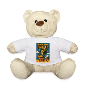 Geboren zum Grillen - geboren um gegrillt zu sein - Teddy - Weiß - Vorne