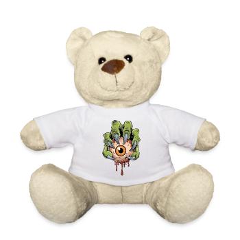 Monsterhand Hält Gruseliges Auge - Teddy - Weiß - Vorne