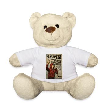 Rap pour la Paix en Hoodie - Nounours - blanc - Devant