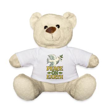 Peace on Earth Dove Vintage - Teddy Bear - white - Front