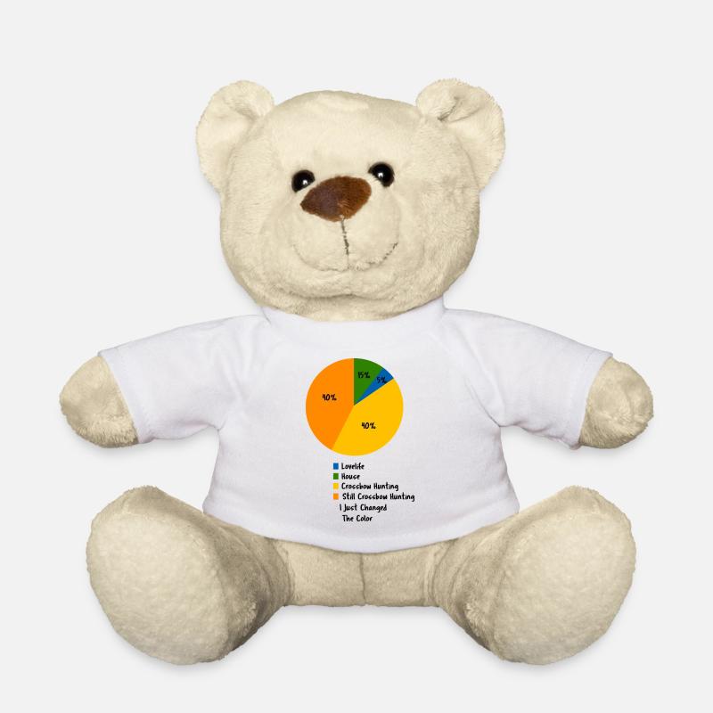 Graphique circulaire de chasse à l’arbalète Graphique amusant de loisir - Nounours - blanc