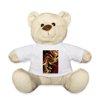 Abstract Germany Fluid Art Part 2. - Teddy Bear - white - Front