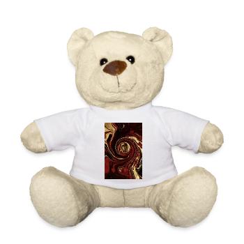Abstract Germany Fluid Art Part 1. - Teddy Bear - white - Front