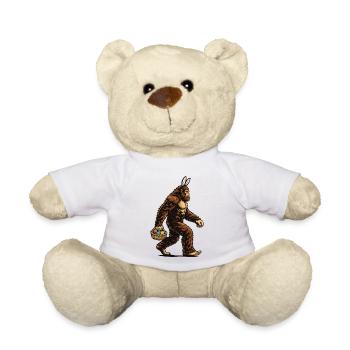 Bigfoot Easter Eggs Funny Sasquatch Hunter - Teddy Bear - white - Front
