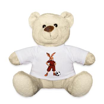 Hase Fussball - Teddy - Weiß - Vorne