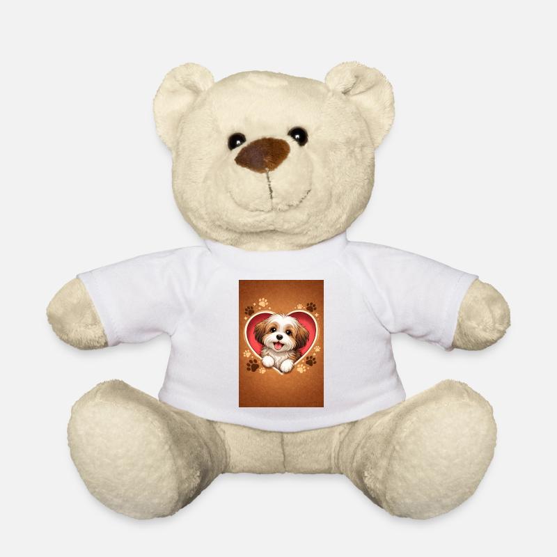 Herzpfoten Hundchen im Herzen - Teddy - Weiß