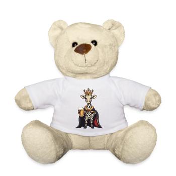 Giraffe Beer King - Teddy Bear - white - Front