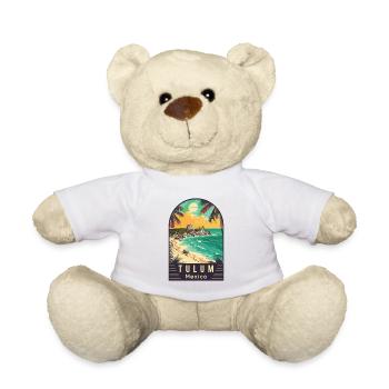 Explore Tulum In Mexico Tropical Paradise - Teddy Bear - white - Front