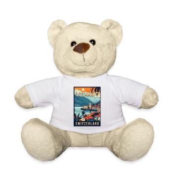 Tranquility in Locarno - Switzerland - Teddy Bear - white - Front