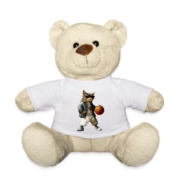 Cat Basketball / Hooper Baller - Teddy Bear - white - Front
