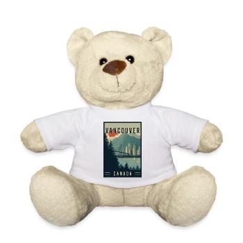 Discover Pacific Northwest City Vancouver Canada - Teddy Bear - white - Front