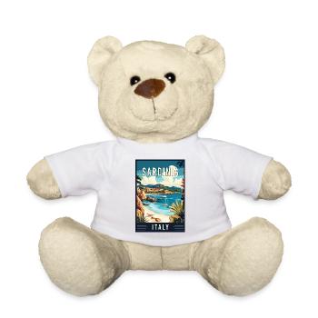 Discover Coastal Paradise of Sardinia in Italy - Teddy Bear - white - Front