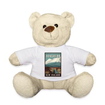 Experience Tongariro in New Zealand - Teddy Bear - white - Front