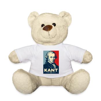 Immanuel Kant Retro Philosopher Portrait - Teddy Bear - white - Front