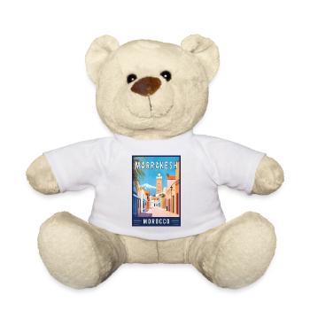 Entdecken Sie lebendige Souks von Marrakesch in Marokko - Teddy - Weiß - Vorne