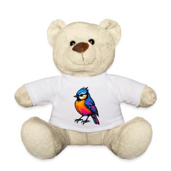 Pop Art: Der Farbausbruch - Teddy - Weiß - Vorne