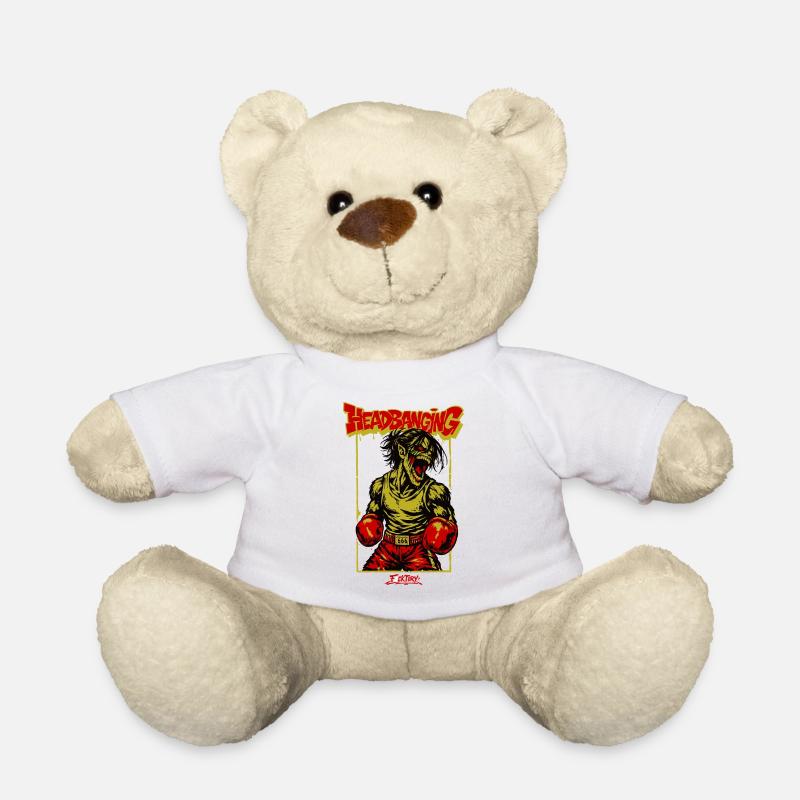 Zombie-Boxer Headbanging - Teddy - Weiß