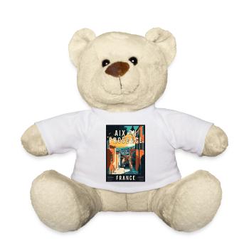 Explore Charming Aix-en-Provence in France - Teddy Bear - white - Front