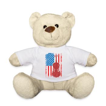 Patriotischer US Violinist - Teddy - Weiß - Vorne