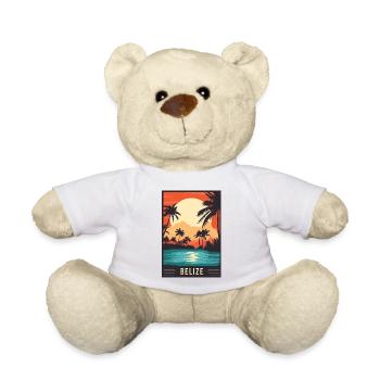Experience Tropical Paradise of Belize - Teddy Bear - white - Front