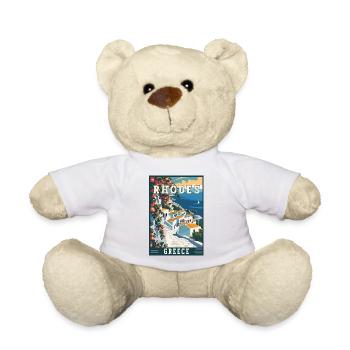 Explore Timeless Beauty of Rhodes in Greece - Teddy Bear - white - Front