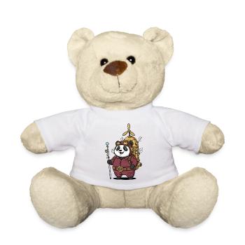 Panda Aviateur Steampunk Propulsion Vapeur Mignon - Nounours - blanc - Devant