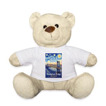 Manhattan Bridge in Star Swirl Style - Teddy Bear - white - Front