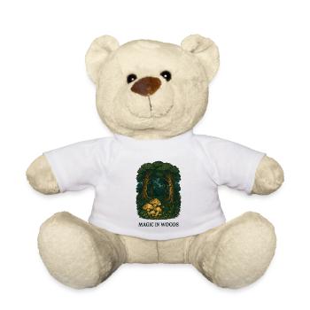 Magic in the forest with mushrooms - Teddy Bear - white - Front