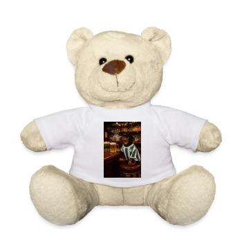 Teckel en maillot de pub avec trèfle - Nounours - blanc - Devant