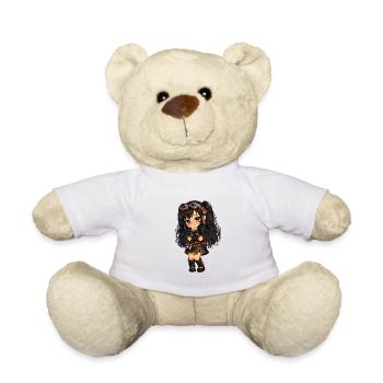Luna chibi steampunk avec des étincelles violettes - Nounours - blanc - Devant