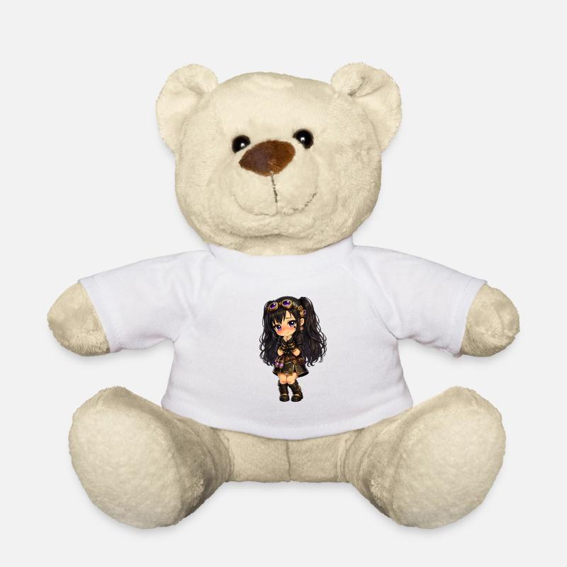 Steampunk chibi Luna with Purple Sparkle - Teddy Bear - white